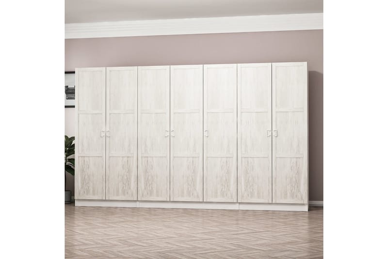 Fruitland Garderob 315 cm - Vit - Förvaring - Klädförvaring - Garderob & garderobssystem