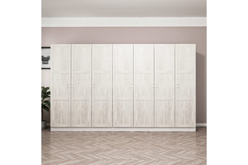 Fruitland Garderob 315 cm - Vit - Förvaring - Klädförvaring - Garderob & garderobssystem