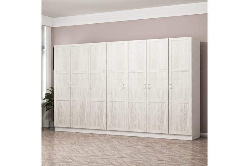 Fruitland Garderob 315 cm - Vit - Förvaring - Klädförvaring - Garderob & garderobssystem