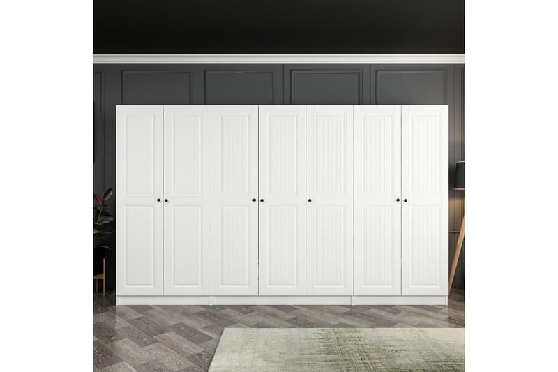 Fruitland Garderob 315 cm - Vit - Förvaring - Klädförvaring - Garderob & garderobssystem
