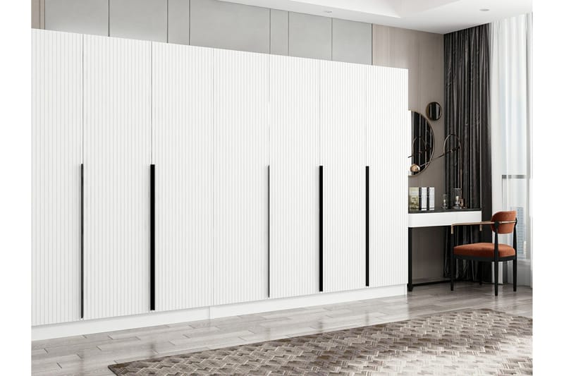 Fruitland Garderob 315 cm - Vit - Förvaring - Klädförvaring - Garderob & garderobssystem