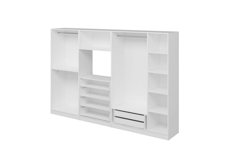Fruitland Garderob 315 cm - Vit - Förvaring - Klädförvaring - Garderob & garderobssystem