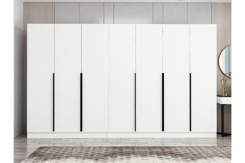 Fruitland Garderob 315 cm - Vit - Förvaring - Klädförvaring - Garderob & garderobssystem