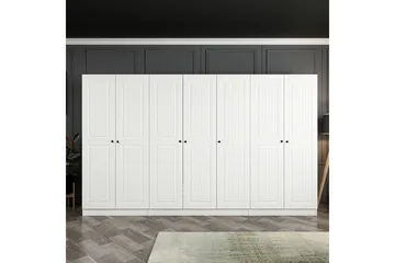 Fruitland Garderob 315 cm - Vit - Förvaring - Klädförvaring - Garderob & garderobssystem