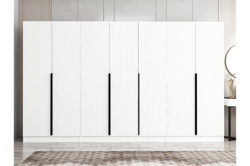 Fruitland Garderob 315 cm - Vit - Förvaring - Klädförvaring - Garderob & garderobssystem