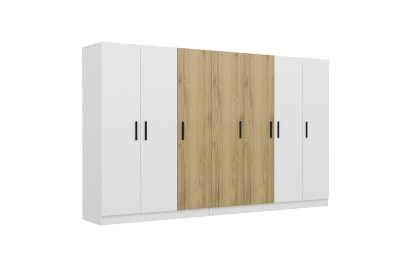 Fruitland Garderob 315 cm - Vit/Brun - Förvaring - Klädförvaring - Garderob & garderobssystem