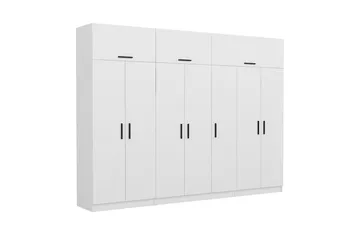 Fruitland Garderob 315x255 cm - Vit - Förvaring - Klädförvaring - Garderob & garderobssystem