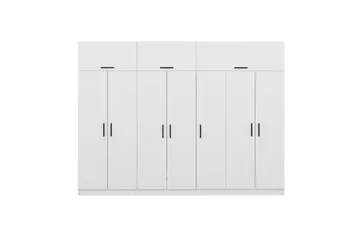 Fruitland Garderob 315x255 cm - Vit - Förvaring - Klädförvaring - Garderob & garderobssystem