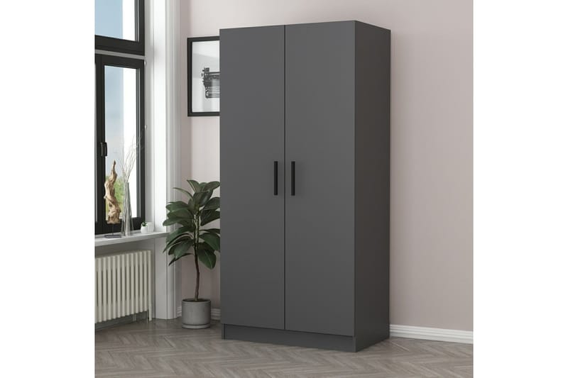 Fruitland Garderob 90 cm - Antracit - Förvaring - Klädförvaring - Garderob & garderobssystem