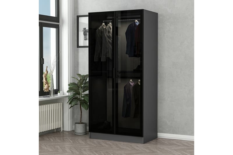 Fruitland Garderob 90 cm - Antracit - Förvaring - Klädförvaring - Garderob & garderobssystem
