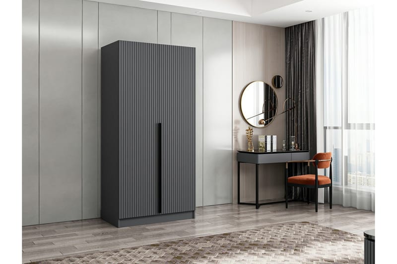 Fruitland Garderob 90 cm - Antracit - Förvaring - Klädförvaring - Garderob & garderobssystem