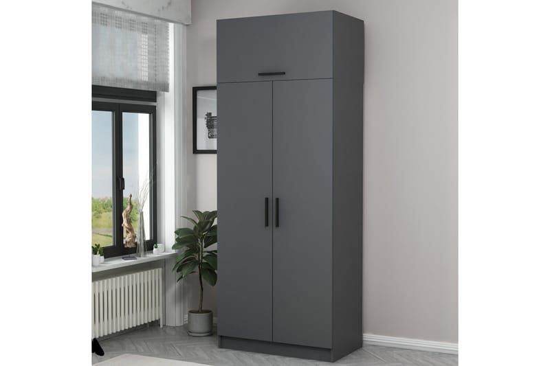 Fruitland Garderob 90 cm - Antracit - Förvaring - Klädförvaring - Garderob & garderobssystem