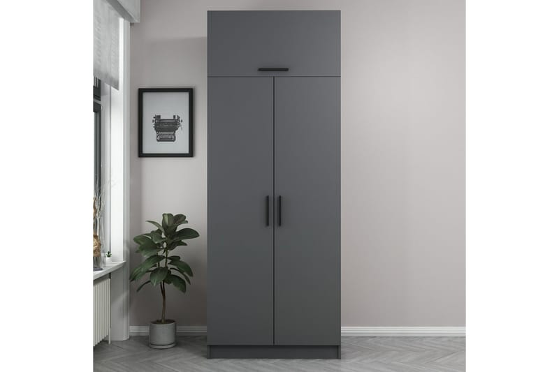 Fruitland Garderob 90 cm - Antracit - Förvaring - Klädförvaring - Garderob & garderobssystem