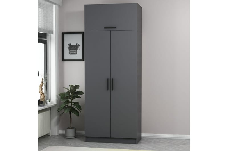 Fruitland Garderob 90 cm - Antracit - Förvaring - Klädförvaring - Garderob & garderobssystem