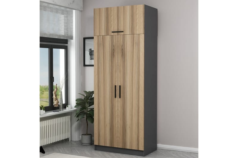 Fruitland Garderob 90 cm - Antracit - Förvaring - Klädförvaring - Garderob & garderobssystem