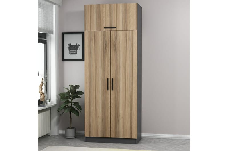 Fruitland Garderob 90 cm - Antracit - Förvaring - Klädförvaring - Garderob & garderobssystem