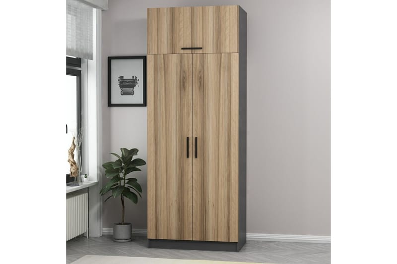 Fruitland Garderob 90 cm - Antracit - Förvaring - Klädförvaring - Garderob & garderobssystem