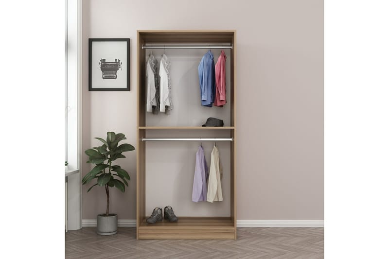 Fruitland Garderob 90 cm - Brun - Förvaring - Klädförvaring - Garderob & garderobssystem
