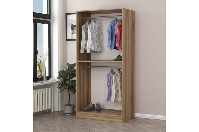 Fruitland Garderob 90 cm - Brun - Förvaring - Klädförvaring - Garderob & garderobssystem