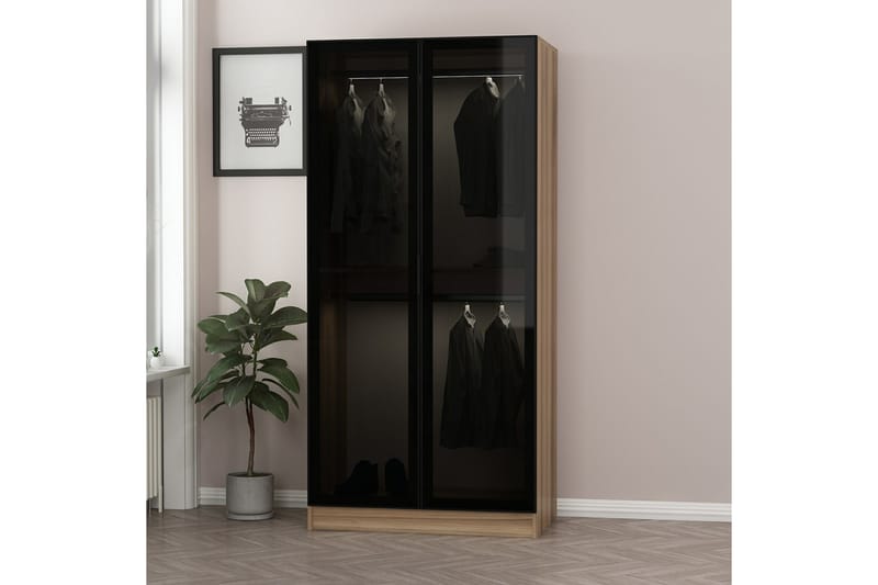 Fruitland Garderob 90 cm - Brun - Förvaring - Klädförvaring - Garderob & garderobssystem