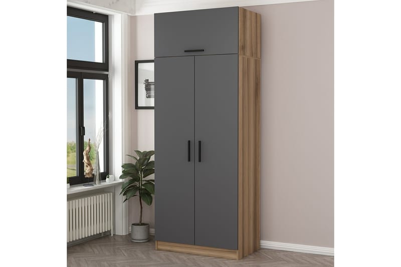 Fruitland Garderob 90 cm - Brun - Förvaring - Klädförvaring - Garderob & garderobssystem