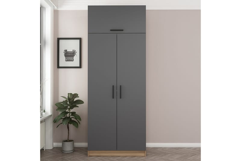 Fruitland Garderob 90 cm - Brun - Förvaring - Klädförvaring - Garderob & garderobssystem