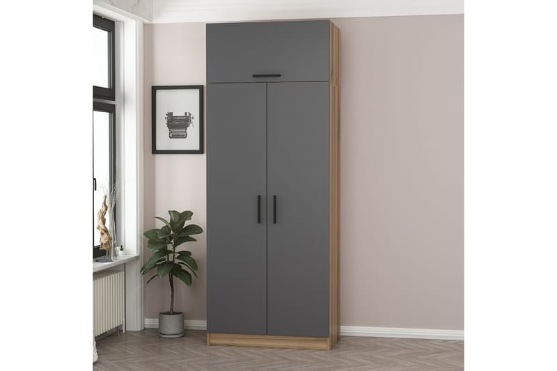 Fruitland Garderob 90 cm - Brun - Förvaring - Klädförvaring - Garderob & garderobssystem