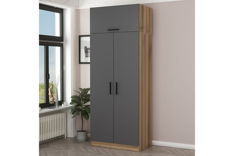 Fruitland Garderob 90 cm - Brun - Förvaring - Klädförvaring - Garderob & garderobssystem