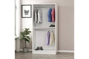 Fruitland Garderob 90 cm i Målat Trä - Vit - Förvaring - Klädförvaring - Garderob & garderobssystem