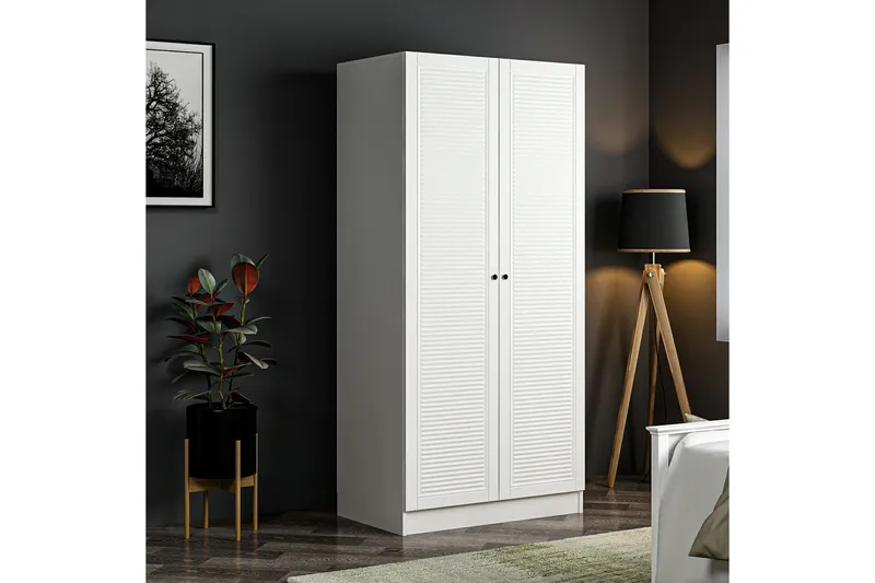 Fruitland Garderob 90 cm i Målat Trä - Vit - Förvaring - Klädförvaring - Garderob & garderobssystem