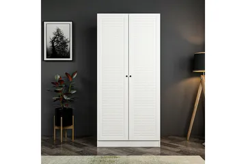 Fruitland Garderob 90 cm i Målat Trä - Vit - Förvaring - Klädförvaring - Garderob & garderobssystem