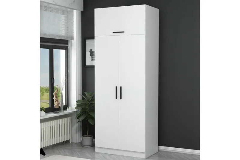 Fruitland Garderob 90 cm i Trä - Vit - Förvaring - Klädförvaring - Garderob & garderobssystem