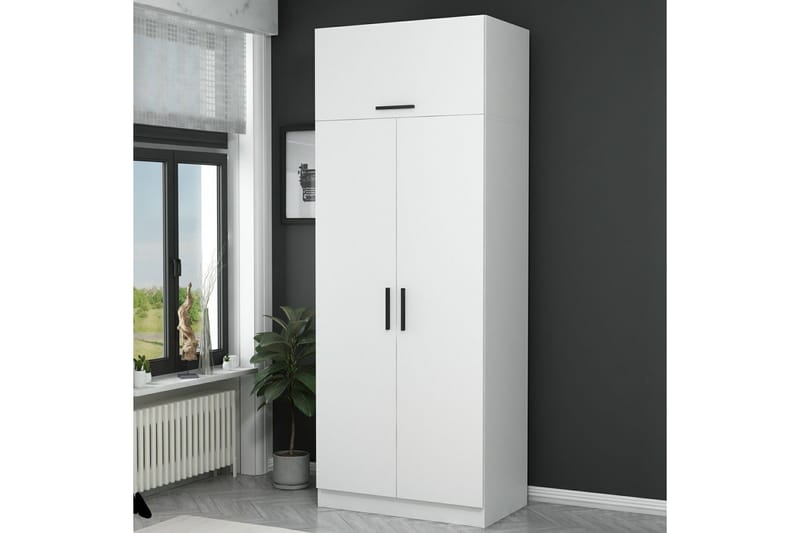 Fruitland Garderob 90 cm i Trä - Vit - Förvaring - Klädförvaring - Garderob & garderobssystem