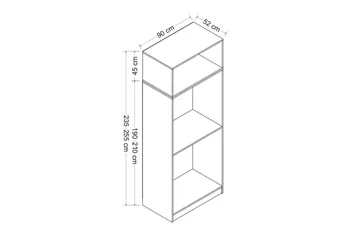 Fruitland Garderob 90 cm - Vit - Förvaring - Klädförvaring - Garderob & garderobssystem