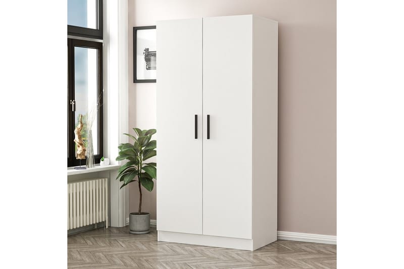 Fruitland Garderob 90 cm - Vit - Förvaring - Klädförvaring - Garderob & garderobssystem