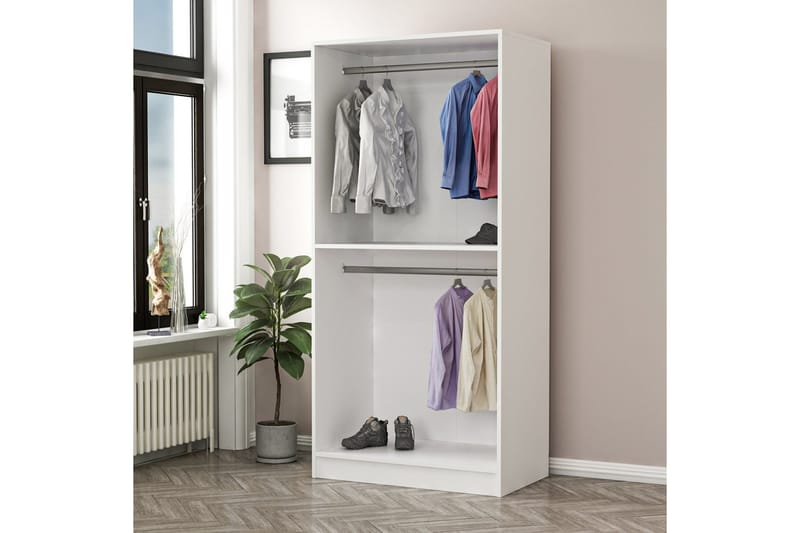 Fruitland Garderob 90 cm - Vit - Förvaring - Klädförvaring - Garderob & garderobssystem