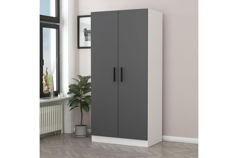 Fruitland Garderob 90 cm - Vit - Förvaring - Klädförvaring - Garderob & garderobssystem