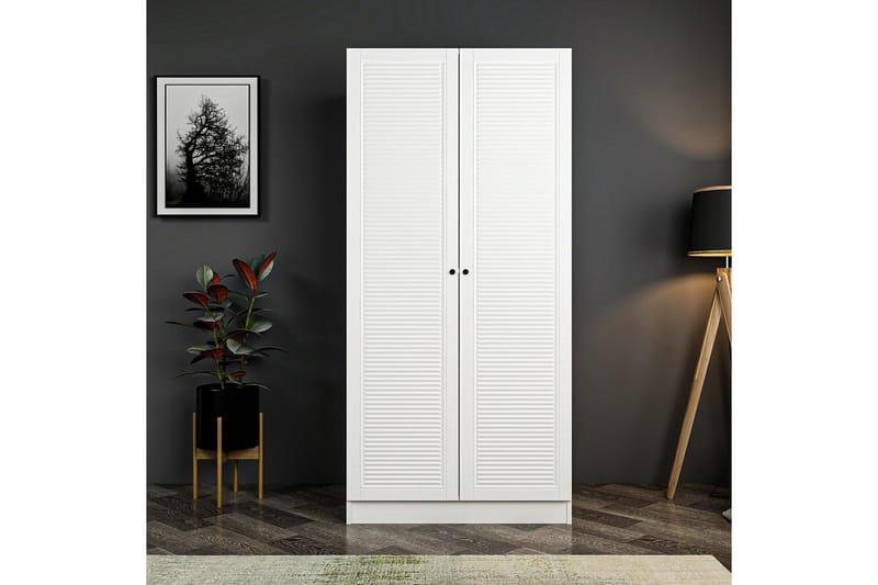 Fruitland Garderob 90 cm - Vit - Förvaring - Klädförvaring - Garderob & garderobssystem