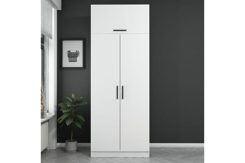 Fruitland Garderob 90 cm - Vit - Förvaring - Klädförvaring - Garderob & garderobssystem