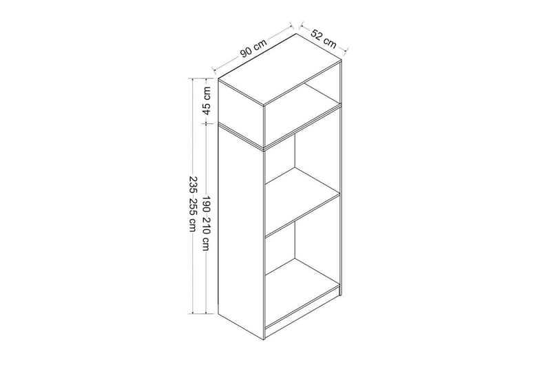 Fruitland Garderob 90 cm - Vit - Förvaring - Klädförvaring - Garderob & garderobssystem