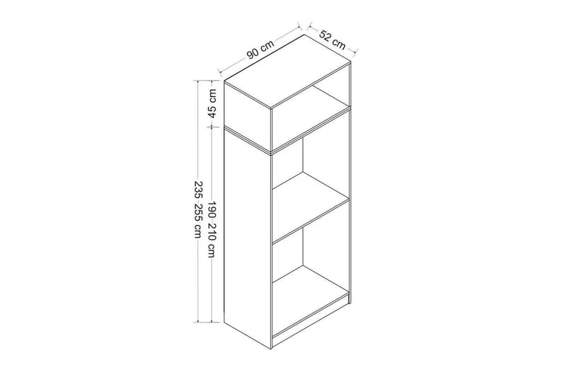 Fruitland Garderob 90 cm - Vit - Förvaring - Klädförvaring - Garderob & garderobssystem