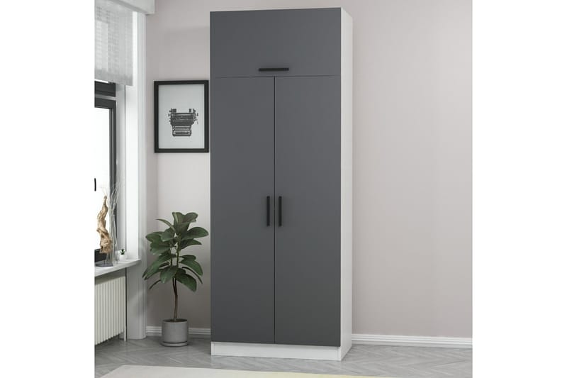 Fruitland Garderob 90 cm - Vit - Förvaring - Klädförvaring - Garderob & garderobssystem