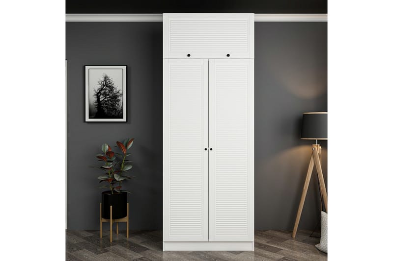 Fruitland Garderob 90 cm - Vit - Förvaring - Klädförvaring - Garderob & garderobssystem