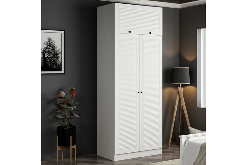 Fruitland Garderob 90 cm - Vit - Förvaring - Klädförvaring - Garderob & garderobssystem