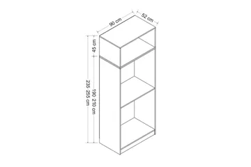 Fruitland Garderob 90 cm - Vit - Förvaring - Klädförvaring - Garderob & garderobssystem
