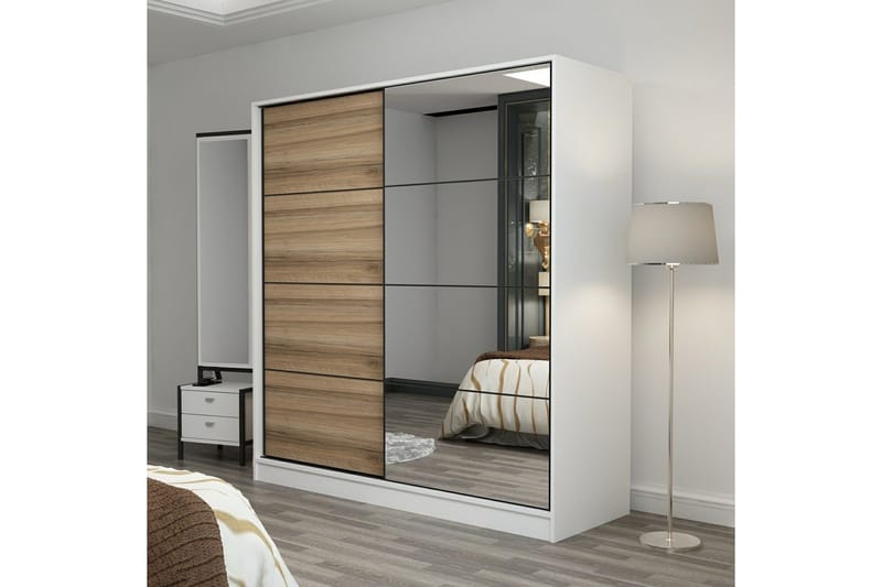 Fruitland Garderob med Spegel - Brun - Förvaring - Klädförvaring - Garderob & garderobssystem