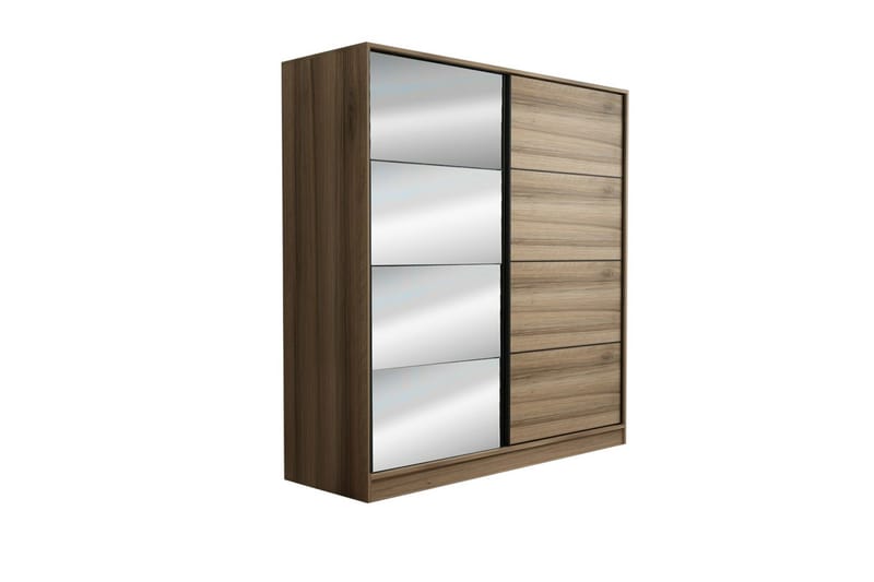 Fruitland Garderob med Spegel - Brun - Förvaring - Klädförvaring - Garderob & garderobssystem