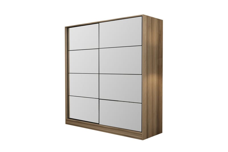 Fruitland Garderob med Spegel - Brun - Förvaring - Klädförvaring - Garderob & garderobssystem