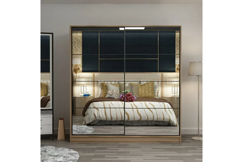 Fruitland Garderob med Spegel, Brun