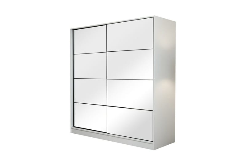 Fruitland Garderob med Spegel - Vit - Förvaring - Klädförvaring - Garderob & garderobssystem